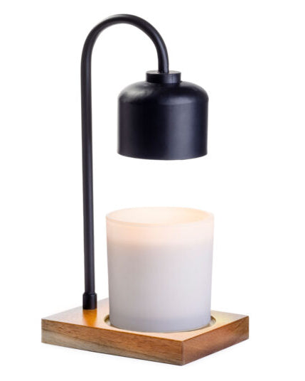 Arched Candle Warmer Lamp Black & Wood